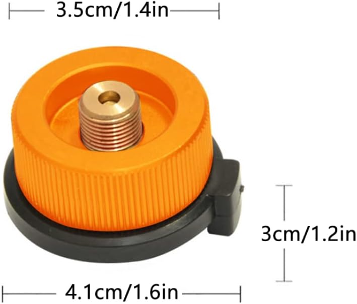 woobles Camping Stove Adapter, Outdoor Small Tank Gas Adapter Converter, Gas Cartridge Piston Adapter, Gas Conversion Head Adapter for Butane Canister Screw - Image 5